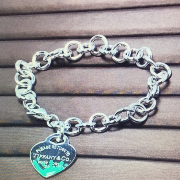 None Jewelry - Tiffany & Co Silver Heart Tag Bracelet
